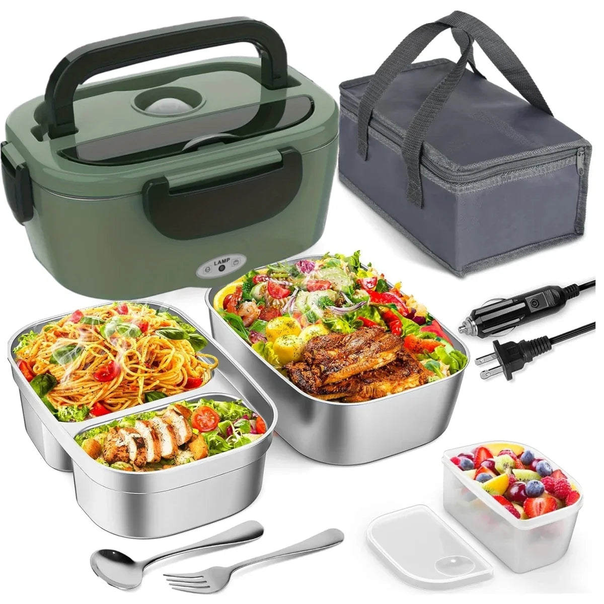 PORTABLE ELECTRIC HEATED LUNCH BOX – PREMIUM THERMAL FOOD CONTAINER 🍱🔥✨
