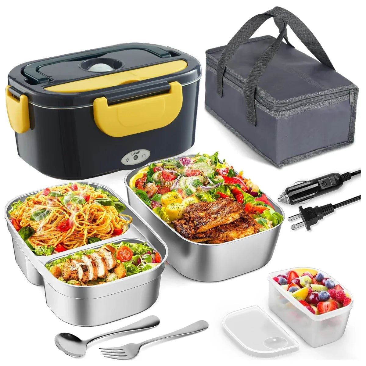 PORTABLE ELECTRIC HEATED LUNCH BOX – PREMIUM THERMAL FOOD CONTAINER 🍱🔥✨