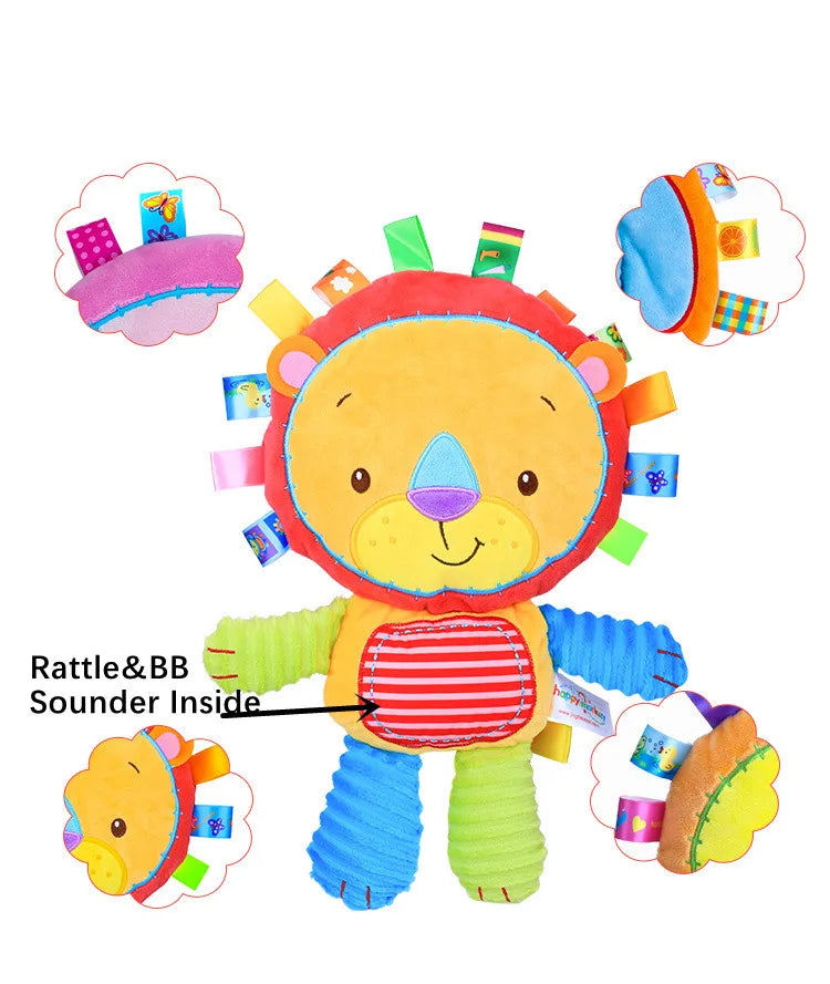 SOFT EDUCATIONAL PLUSH LION & ANIMAL TOY FOR BABIES 🦁👶
