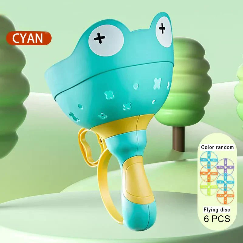 COLORFUL FRISBEE LAUNCHER TOY 🌈🎯
