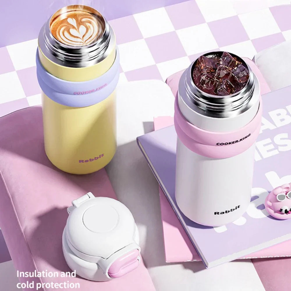 BUNNY THEMED 510ML DUAL-USE THERMOS 🐰☕💖
