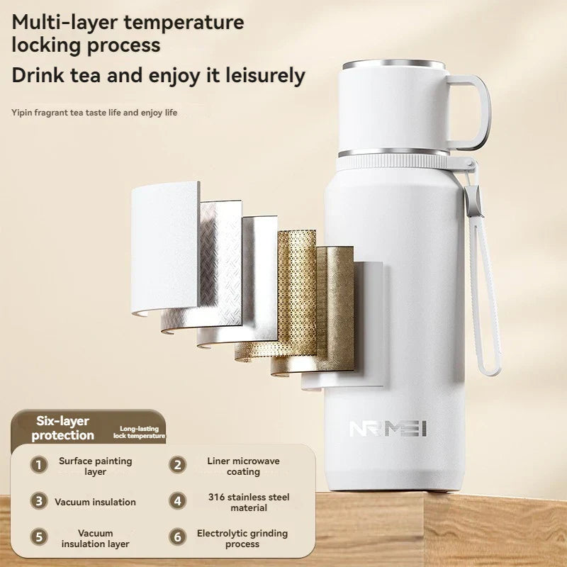 48-HOUR HEAT RETENTION THERMAL BOTTLE – 1500ML ☕❄️🔥