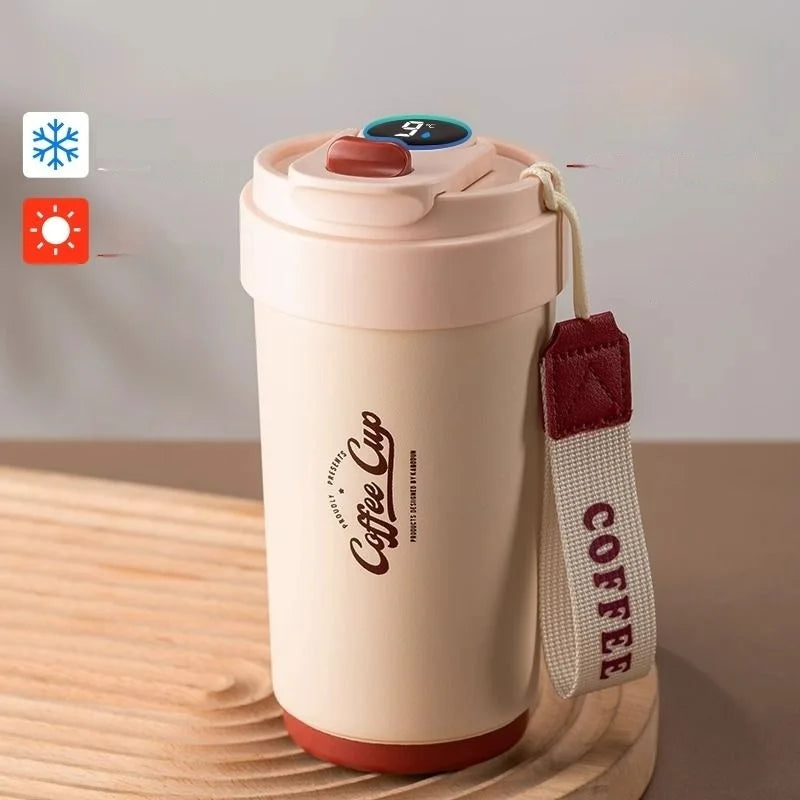 COFFEE-THEMED THERMAL CUP – 450ML ☕🌟