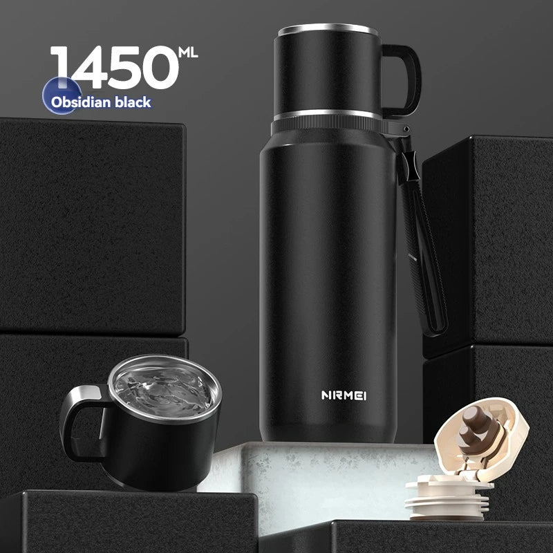48-HOUR HEAT RETENTION THERMAL BOTTLE – 1500ML ☕❄️🔥