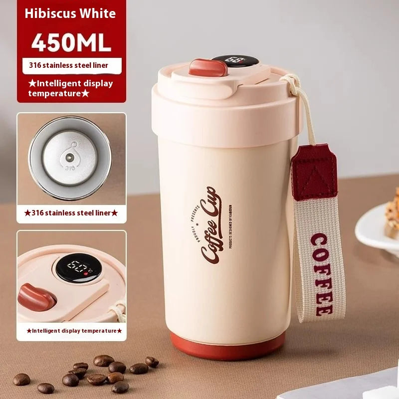 COFFEE-THEMED THERMAL CUP – 450ML ☕🌟